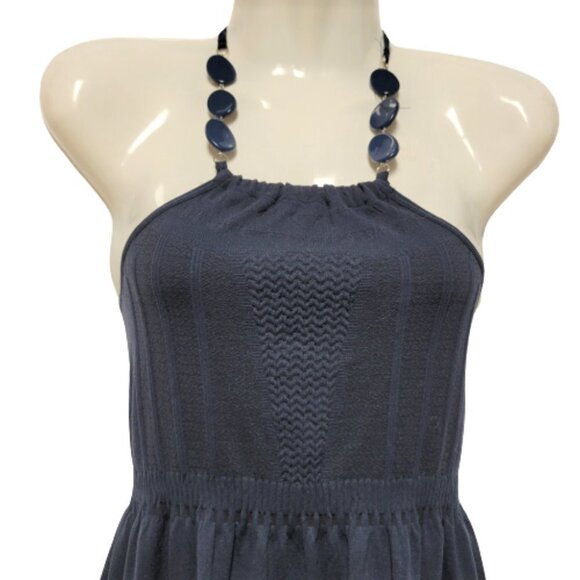 Dark Blue Halter Tie Dress  Size S - Picture 3 of 12